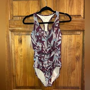 Garnet Hill Gathered Active One Piece Swimsuit